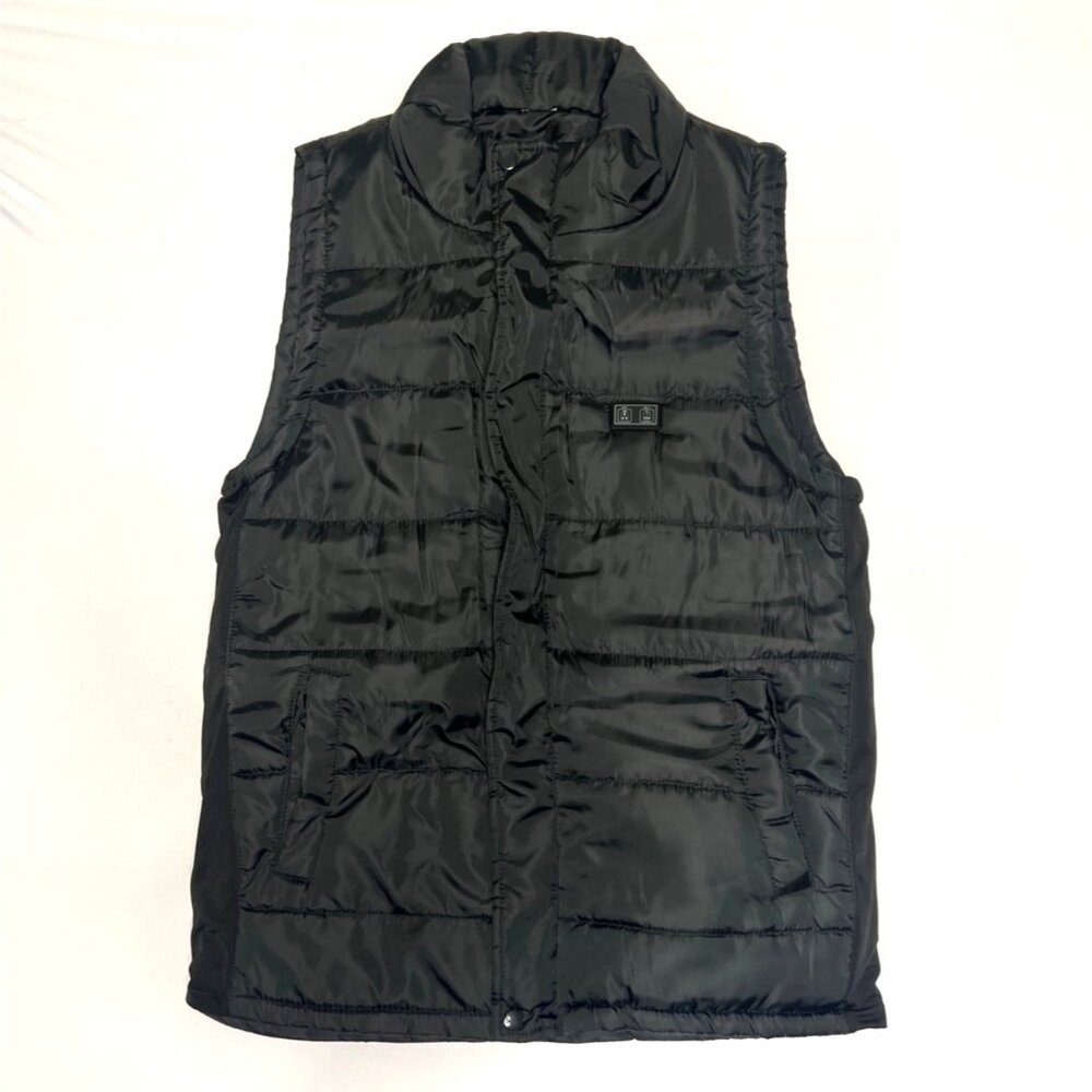 JS LifeStyle Black Lightweight Heated Vest with 6000mAh Battery Size L-LX